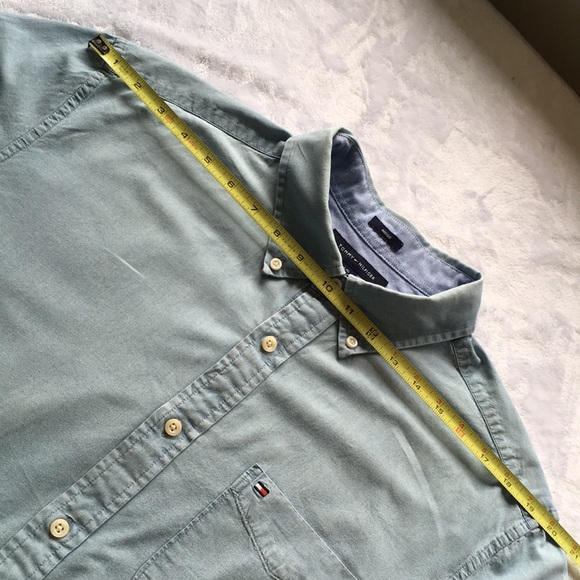 Tommy Hilfiger Indigo Custom Fit Button Down Size Large - Picture 8 of 10